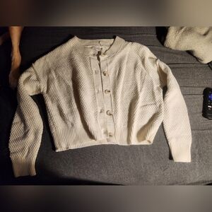 Jessica Simpson Cream Textured Cardigan